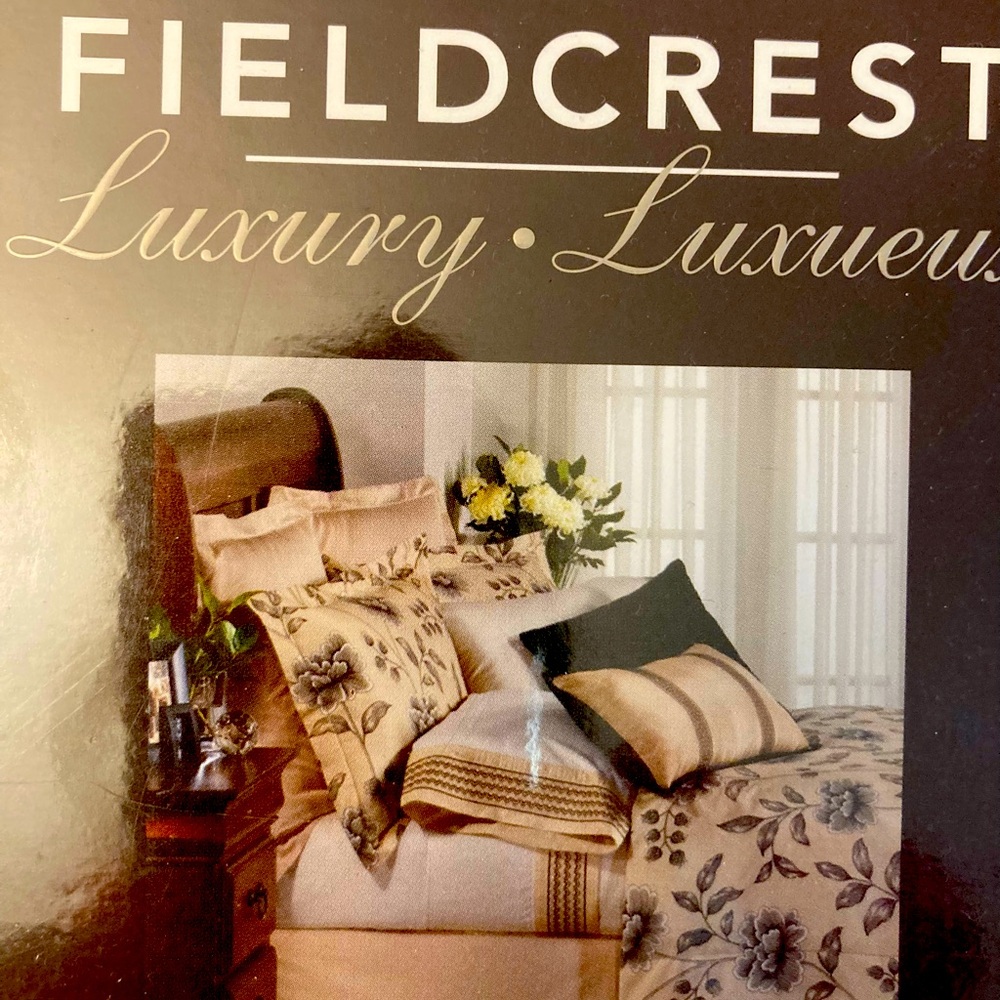 Fieldcrest King Duvet Cover 100% Cotton Sateen Brand new in package